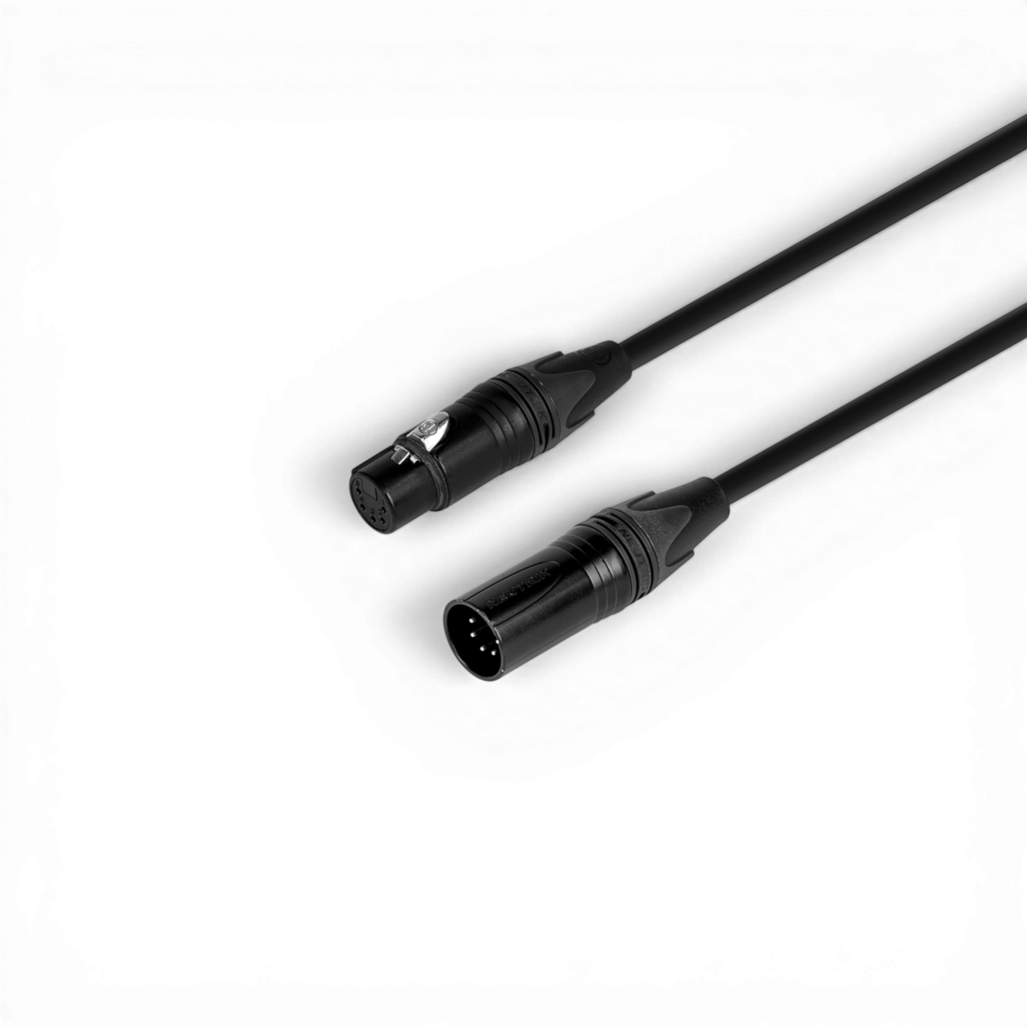DMX Cable 5 pole XLR - Male To Female - 1 m